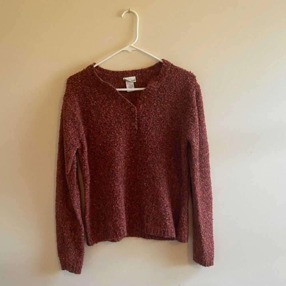 Rusty red knit sweater